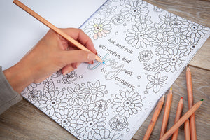 The Christian coloring book has 128 pages of beautiful hand-drawn illustrations