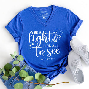 Be A Light For All To See V-Neck