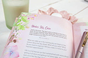 Thought-provoking prompts, encouraging Scriptures, and lines for journaling