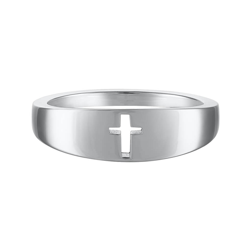 Hollowed Cross Ring with unique cut-out design
