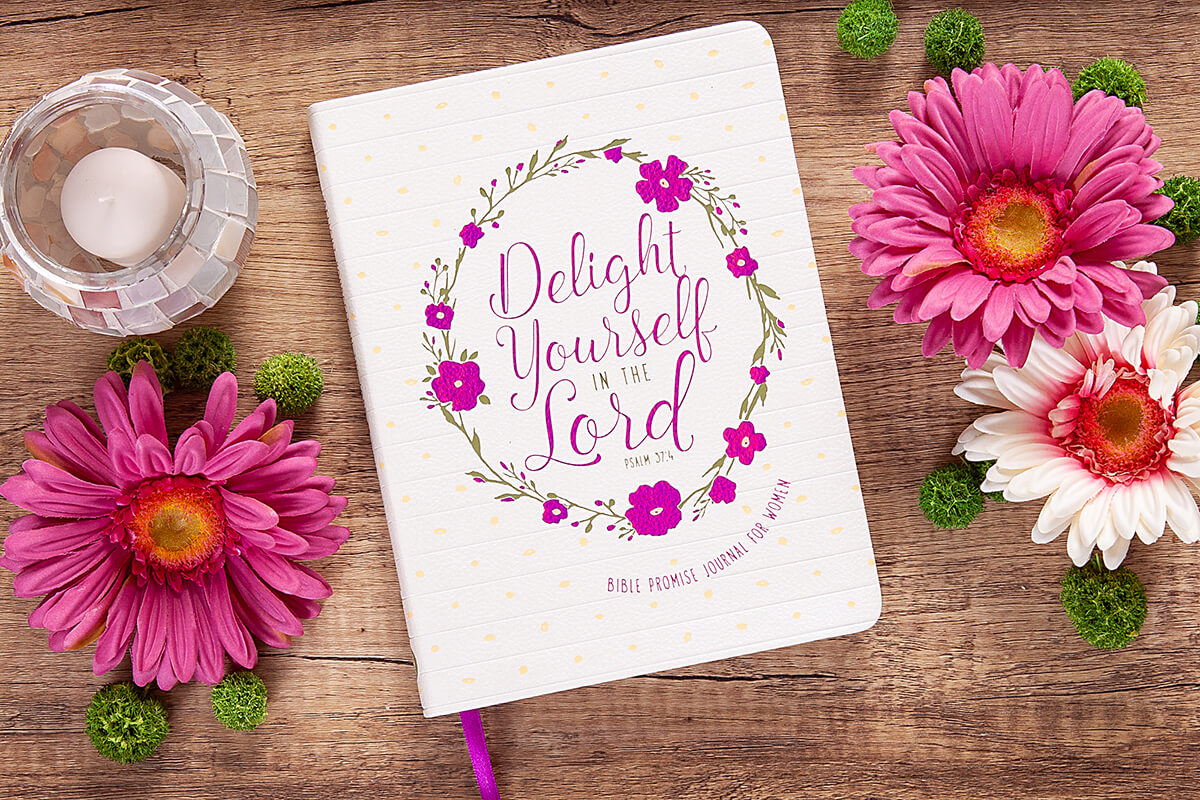 Delight yourself in the Lord Bible promise journal for women