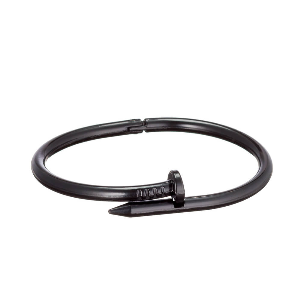 Nail bracelet with clasp in black symbolizing Jesus's ultimate sacrifice