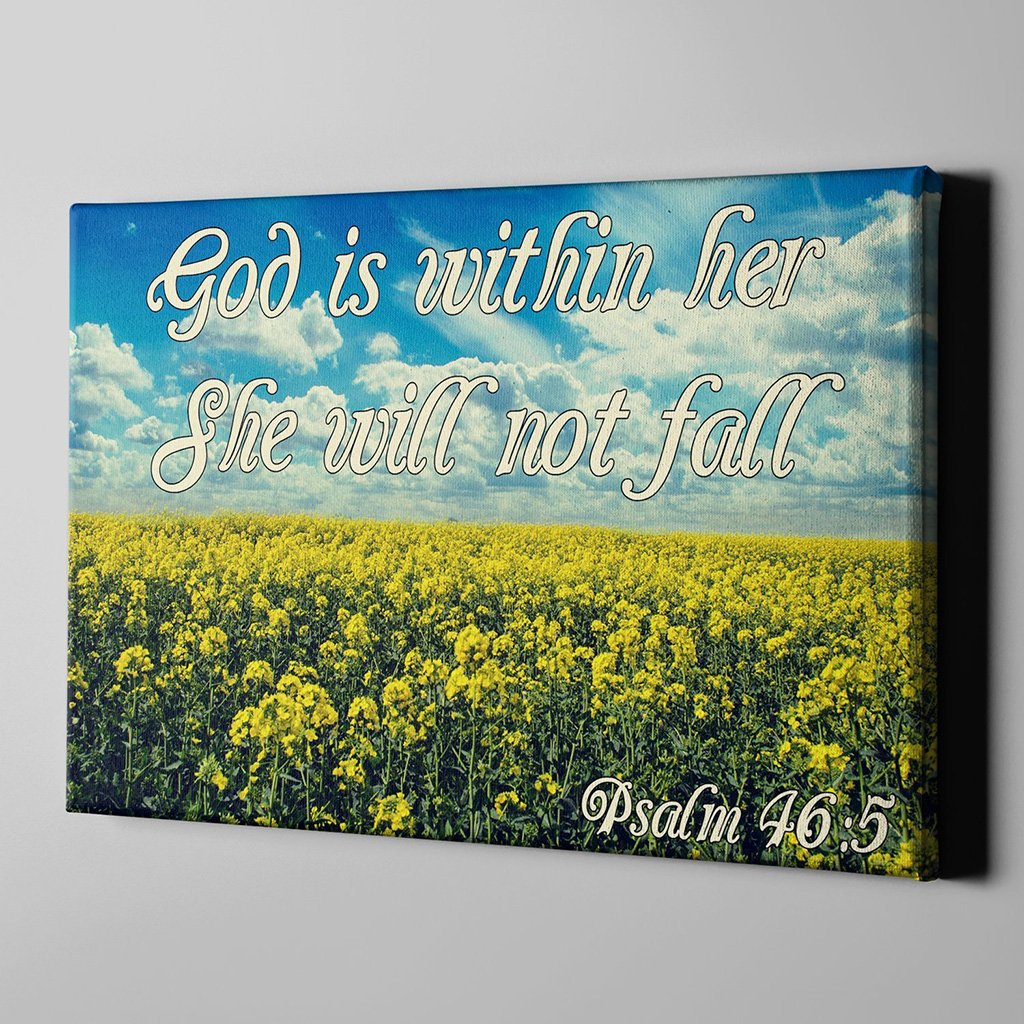 God is Within Her Canvas Art - Home Decor