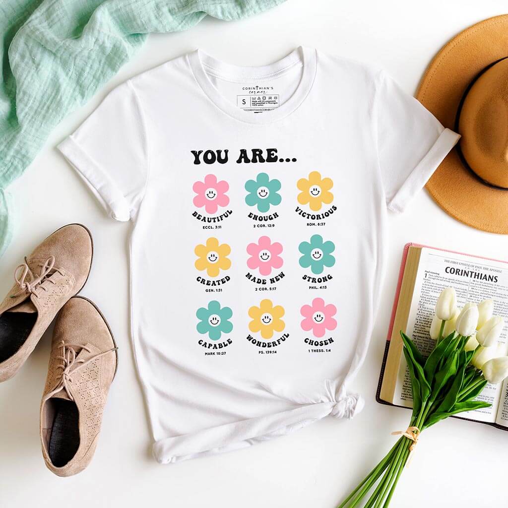 You are beautiful enough victorious and more Christian t-shirt design