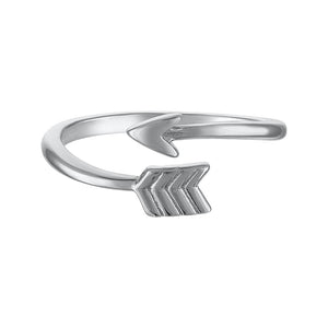Elegant arrow-shaped ring symbolizing God's guidance and trust in His plan