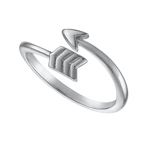 Stylish ring with arrow design, representing moving forward with faith and divine direction