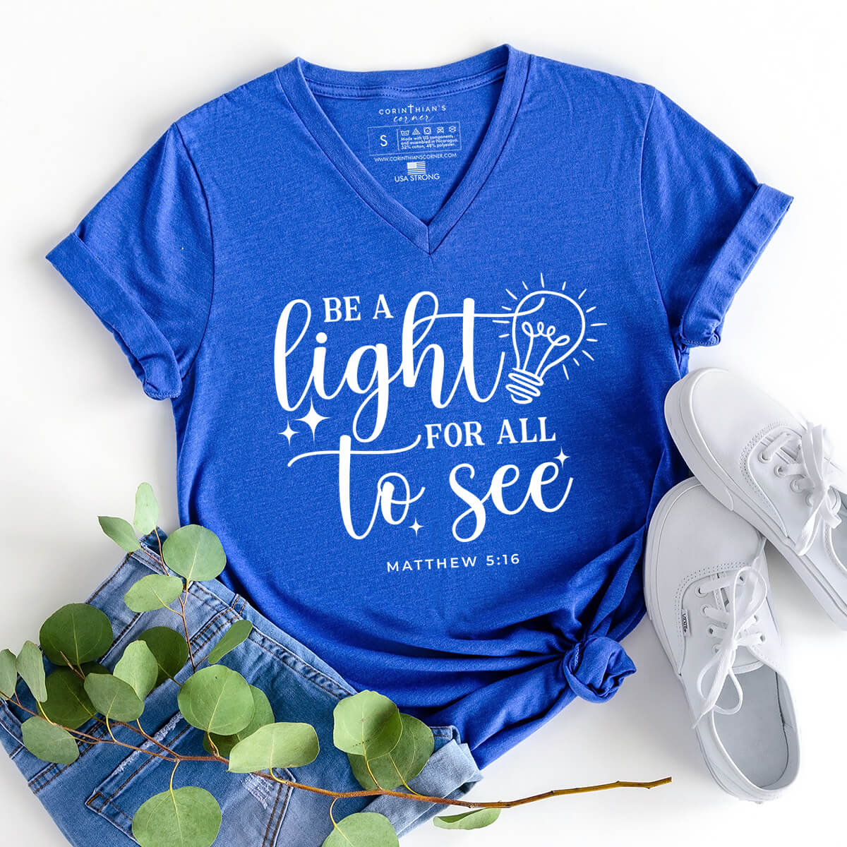 Be A Light For All To See V-Neck