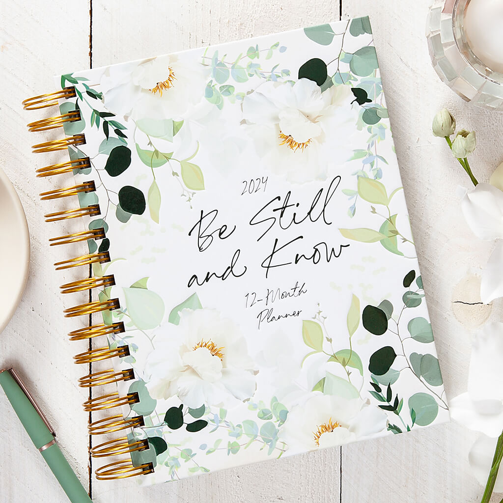 The Be Still and Know 2024 Planner is one of the best Christian gifts available