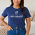 Can't throw stones while washing feet Christian t-shirt in navy