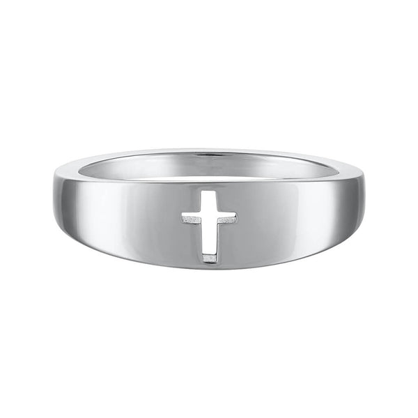 Pick Your Color! Sterling Silver Open Cross Ring – Timeless & Durable .925 Silver - View #7