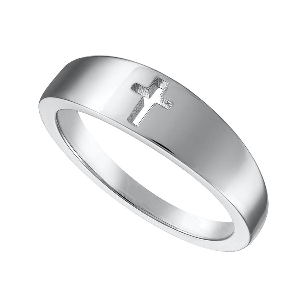 Hollowed Cross Ring with unique cut-out design