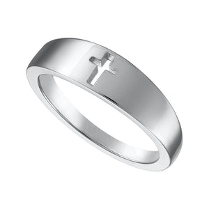 Hollowed Cross Ring with unique cut-out design