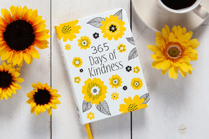 365 days of kindness daily devotional in yellow and white