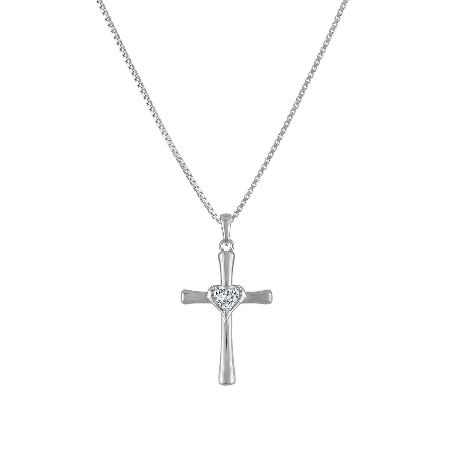 The shining stone in our Divine Light Cross Necklace symbolizes God's guiding light