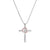 Eternal Love Necklace showcasing soft pink heart and cross design