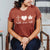 Fun textured Christian shirt that reads faith love fall