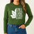 Fall Christian t-shirt that reads fall for Jesus he never leaves