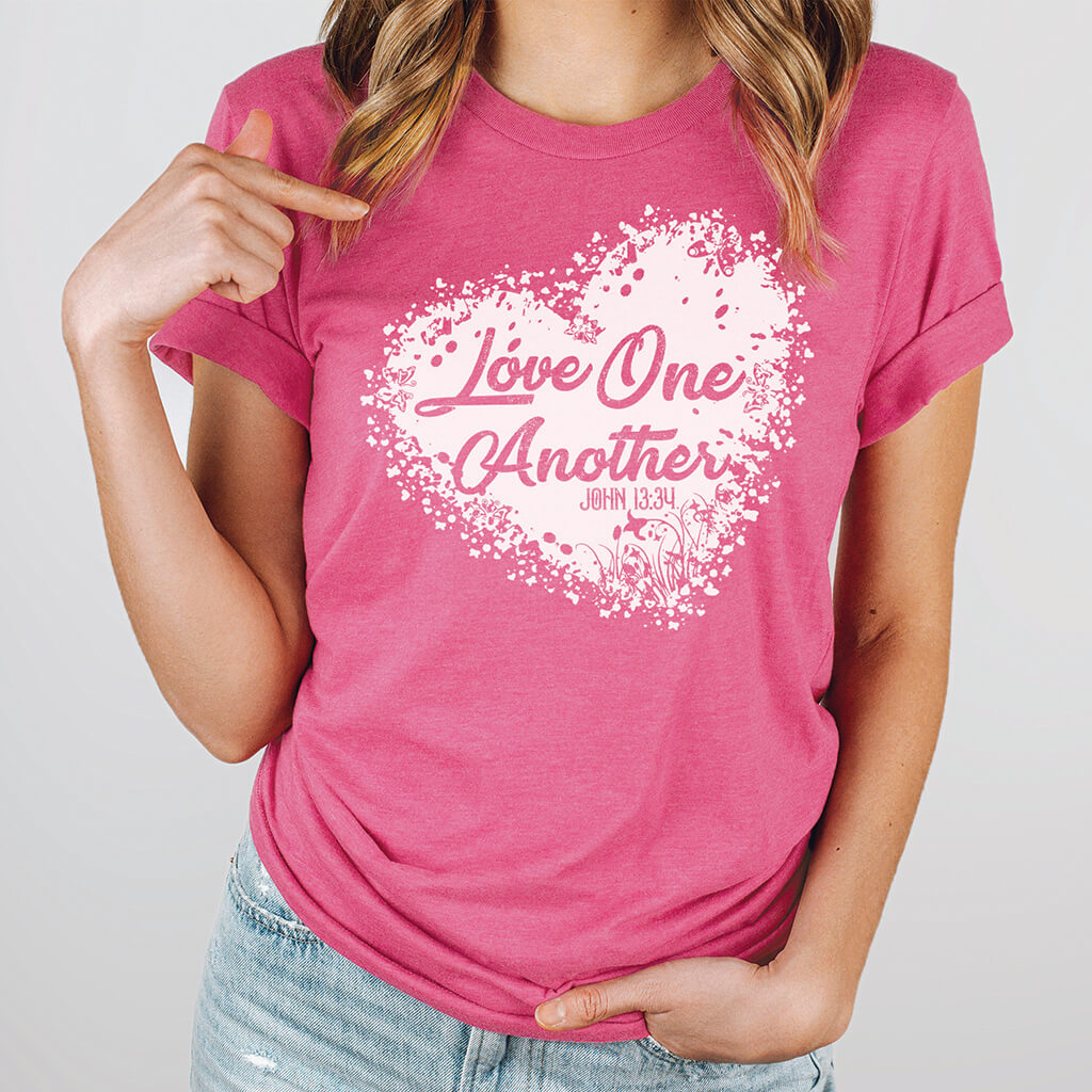 Love one another graphic t-shirt inspired by John 13:34