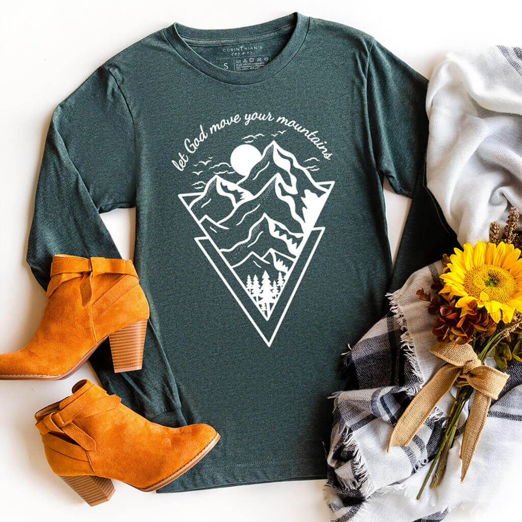 Let God Move Your Mountains Proverbs Christian Shirt