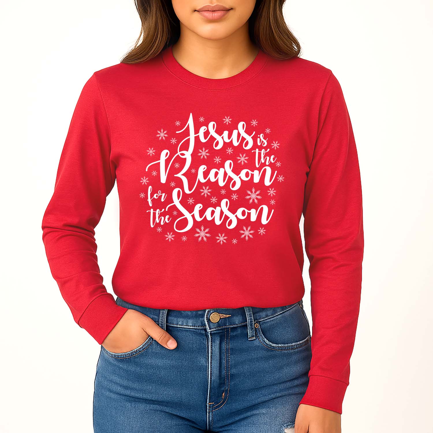 Jesus is the reason for the season Christmas long sleeve shirt