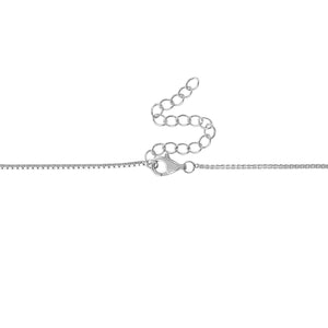 Sterling silver box chain with 0.8 mm width and convenient lobster clasp