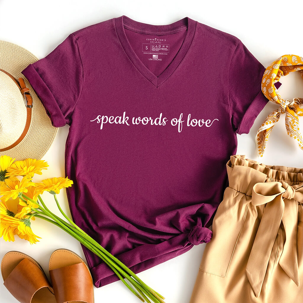 Words Of Love V-Neck