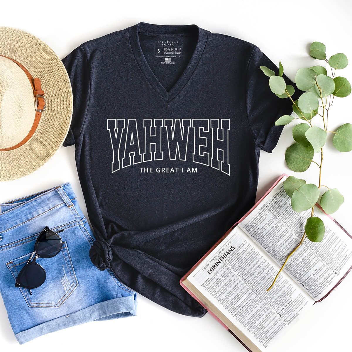 Yahweh the great I am Biblical v-neck for women