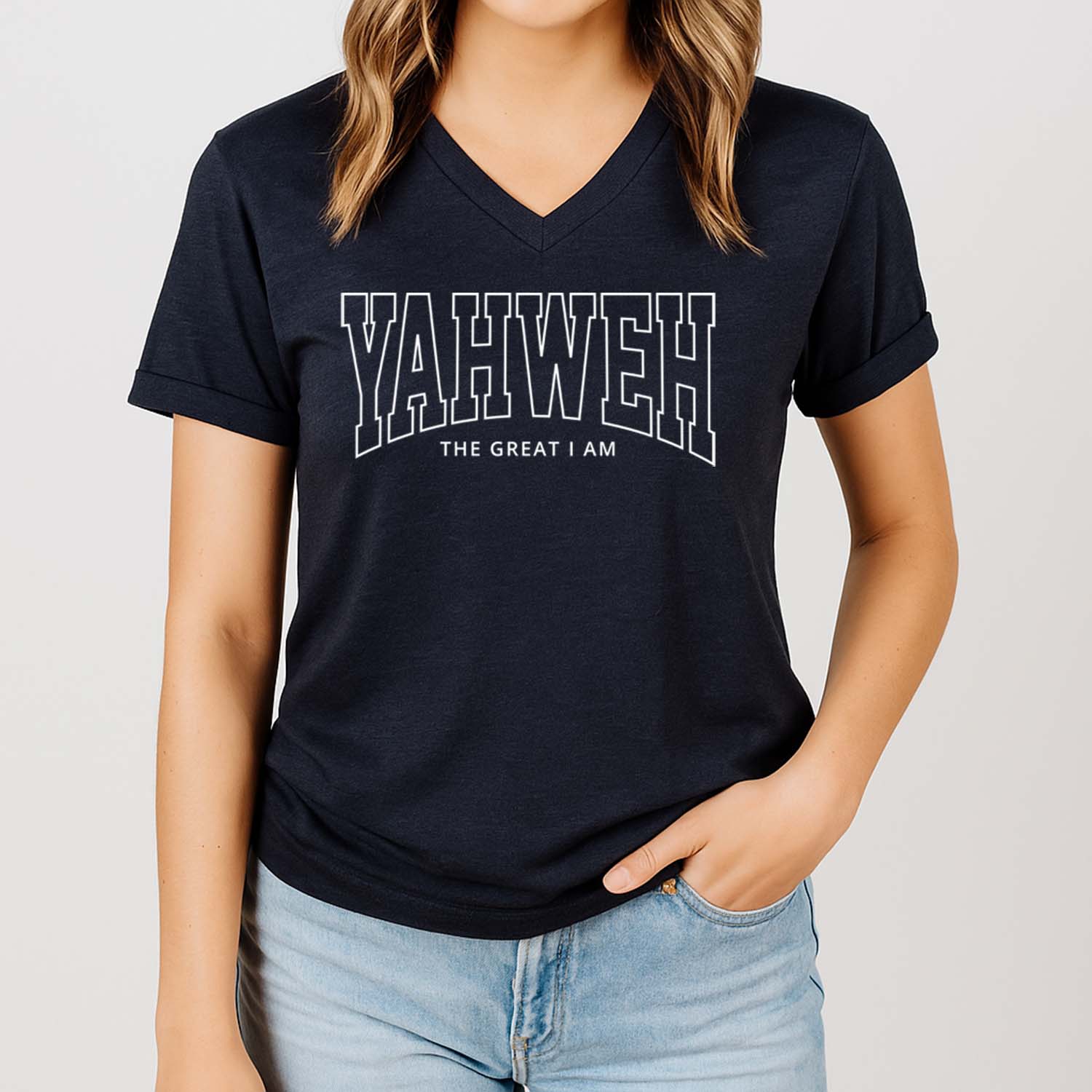 Yahweh the great I am Biblical v-neck for women