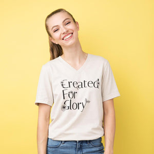 Extra small model wearing a cute Christian shirt for women