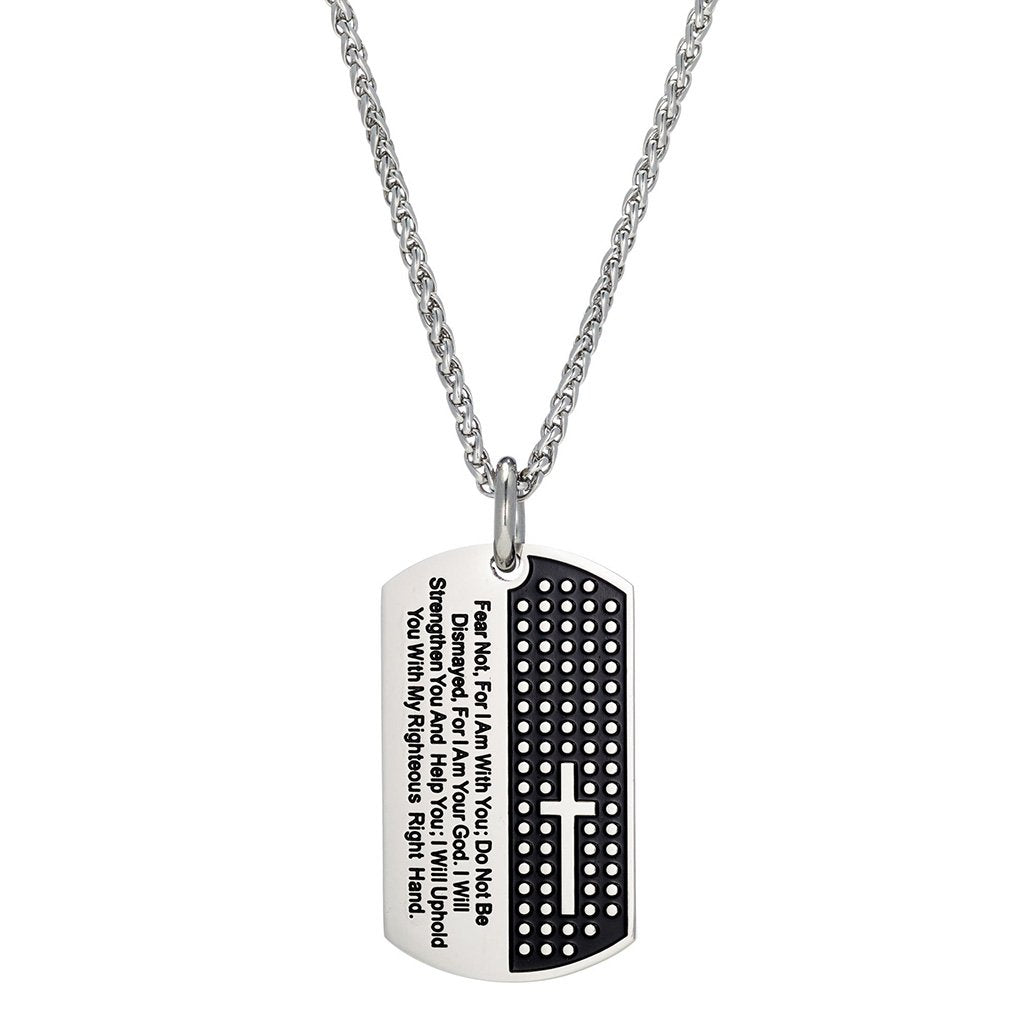 Fear Not Prayer Dog Tag Necklace