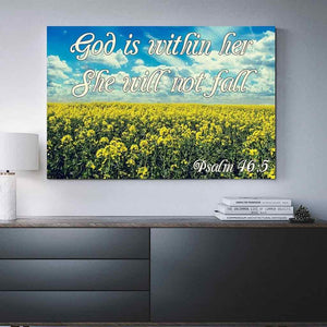 God is Within Her Canvas Art - Home Decor