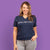 Navy Christian v-neck shirt that reads grace like rain