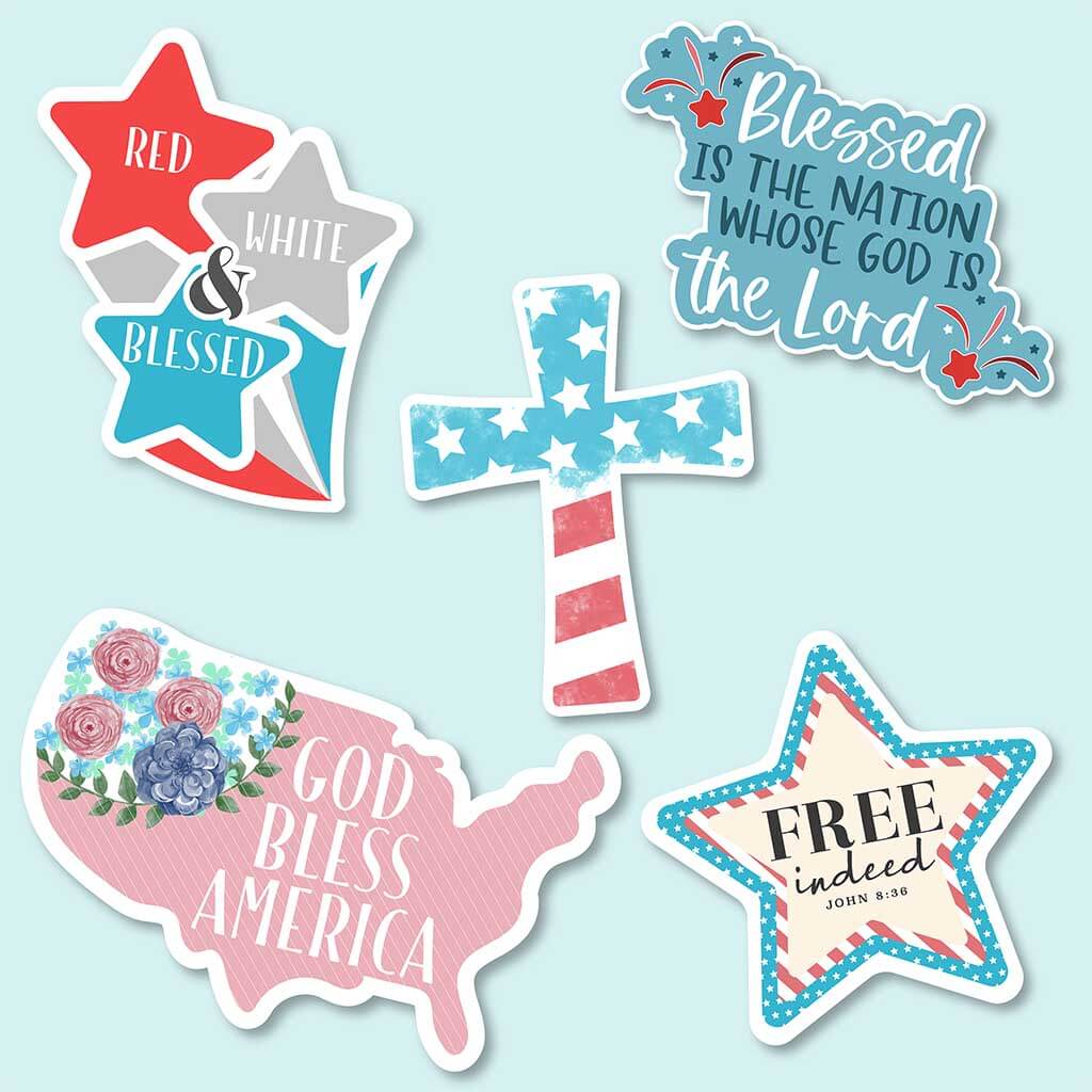 Five patriotic Christian stickers to celebrate July 4th