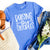 Delicate light blue Christian shirt for mom