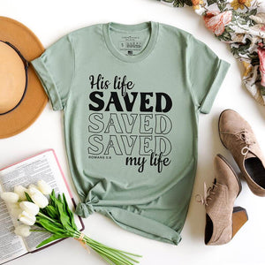 His life saved my life Easter t-shirt for women