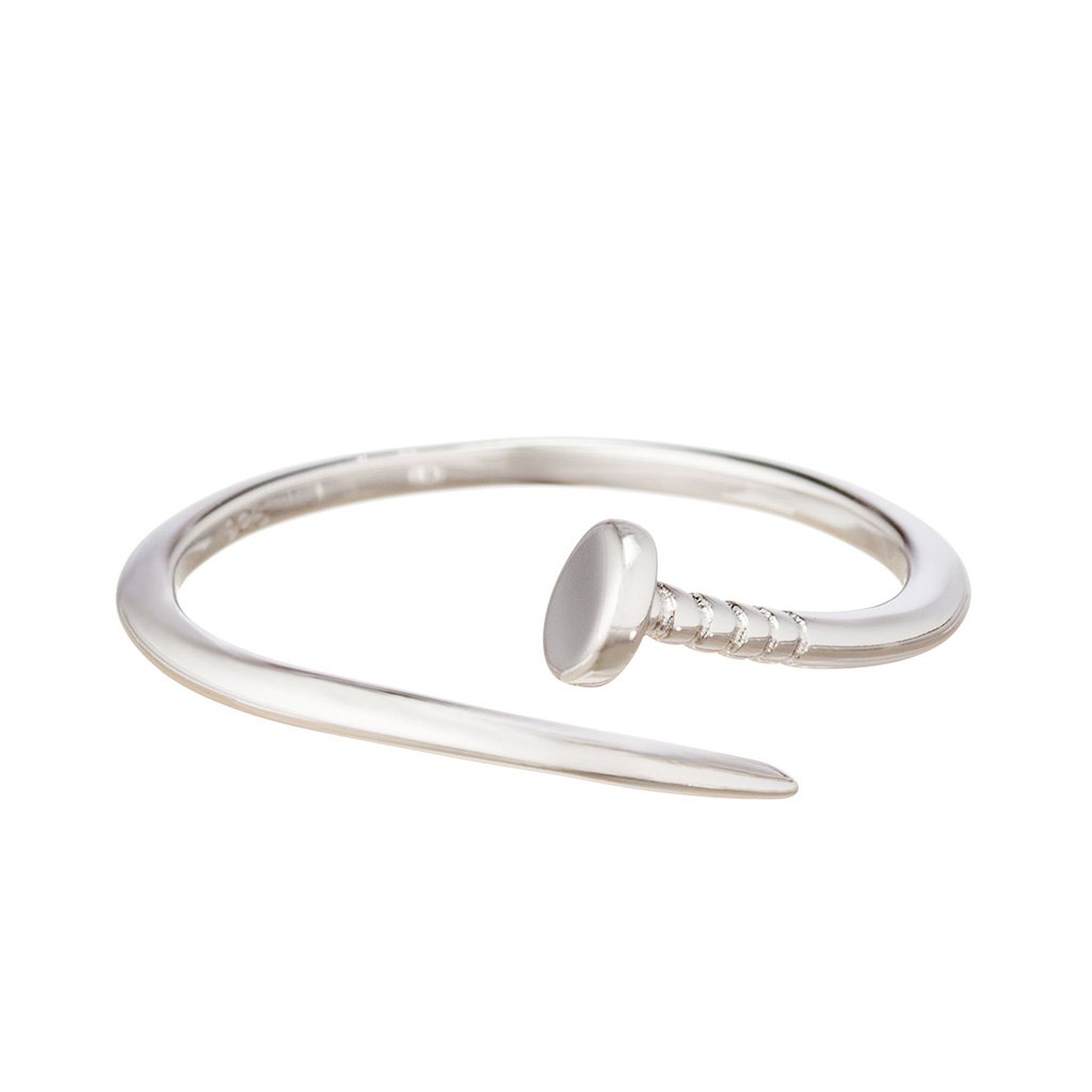 sterling silver nail ring wraps around the finger
